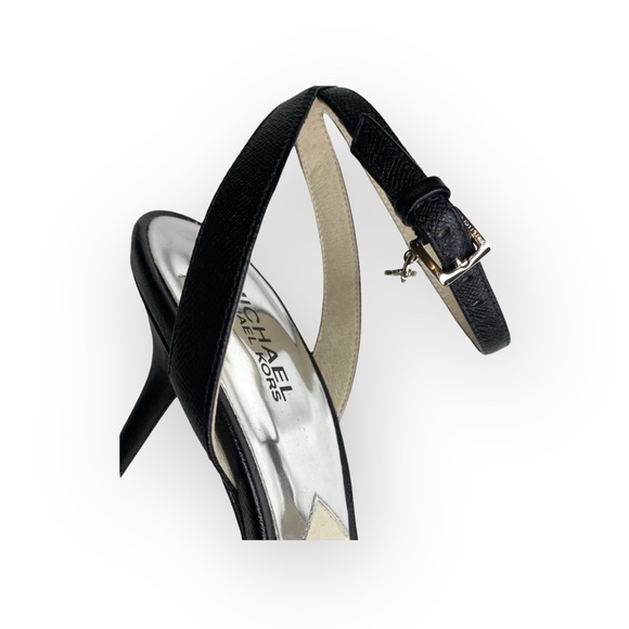 Michael Kors ᪥ Bridget Saffiano Leather Stiletto Heel Ankle Strap Sandal ᪥ 10M - Picture 13 of 17